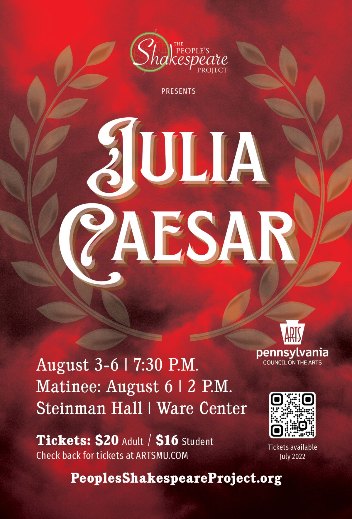 Julia Caesar Wednesday August 3rd.