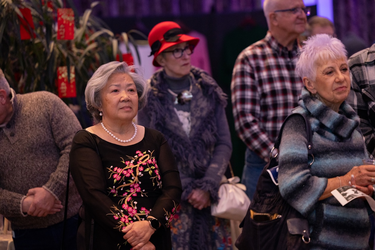 Visitors to the event become emotional during Panda's song